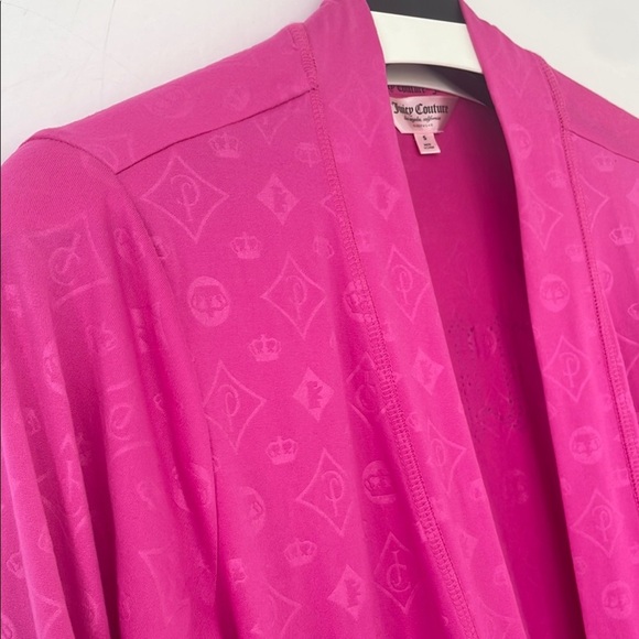 Juicy Couture Pink Robe Blinged Out Back Size Small - Picture 8 of 16